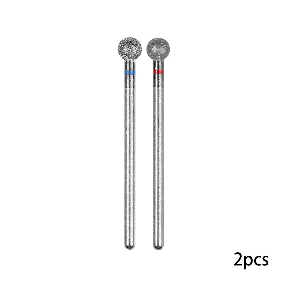 

2PCS Diamond Cuticle Clean Ball Head Nail Bit for Electric Machine Perfect for Gel Polishing Acrylic Manicure Pedicure Cuticle