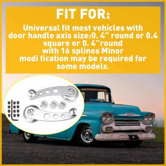 New Car Universal Chrome Billet Aluminum Manual Door Handle Crank Window Winder