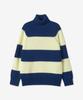 SUNNEI Turtleneck Striped Knit - Light Yellow:Electric Blue / Crtwmknw002Knt016Lyeb