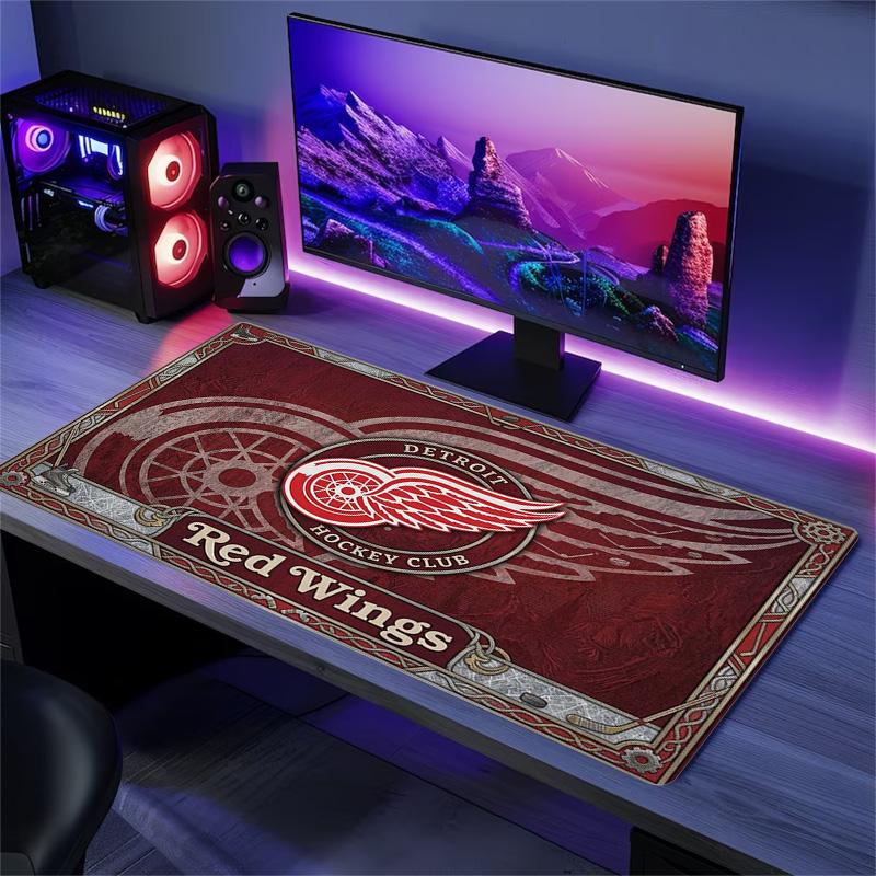 Detroit Red Wings Color Mouse Pad Large Gaming Table Cushion Non-slip Laptop Tablet Big Mousepad XXL Mat Mini PC Playmat With Lock Edge