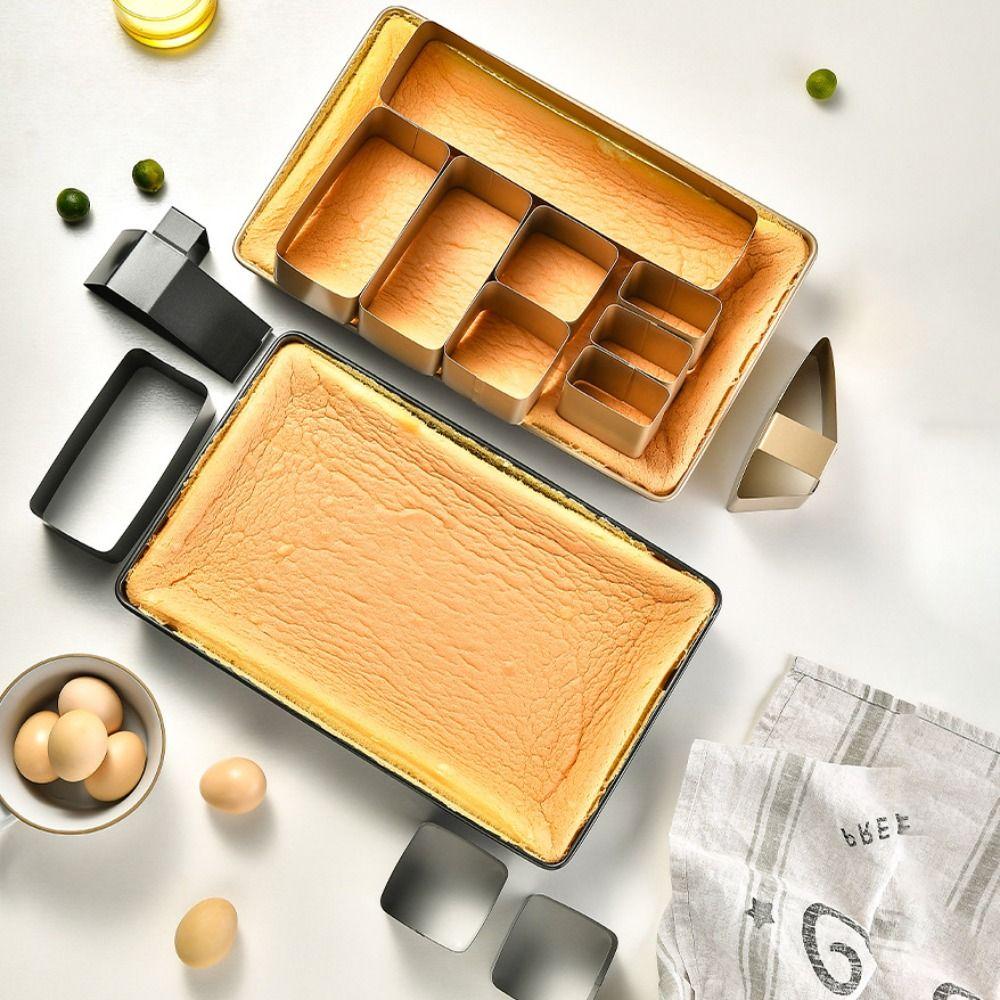 10pcs Carbon Steel Bread Mold Non-stick Baking Tray Multifunctional Alphabet Number Baking Pan Oven