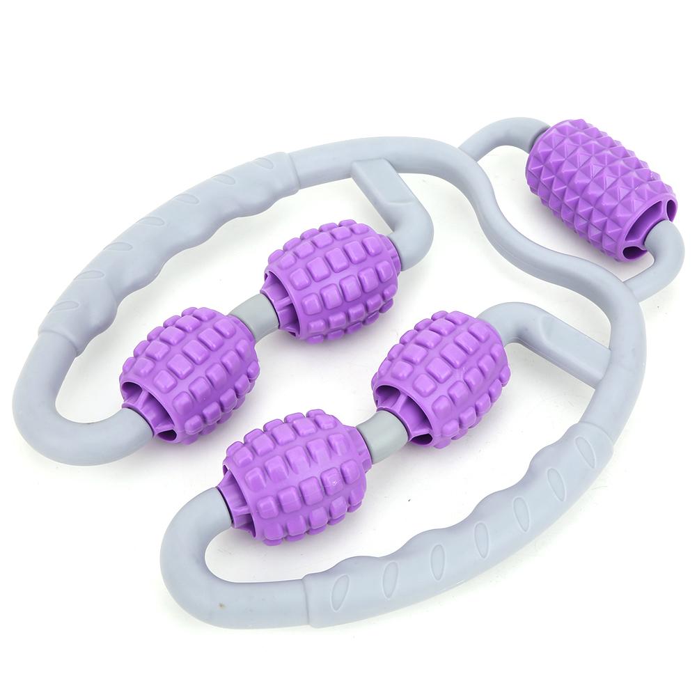 Clamp Leg Massager Handheld 360 Degree All Surrounded Massage Relax Calf Muscle Yoga Fitness Equipmentpurple