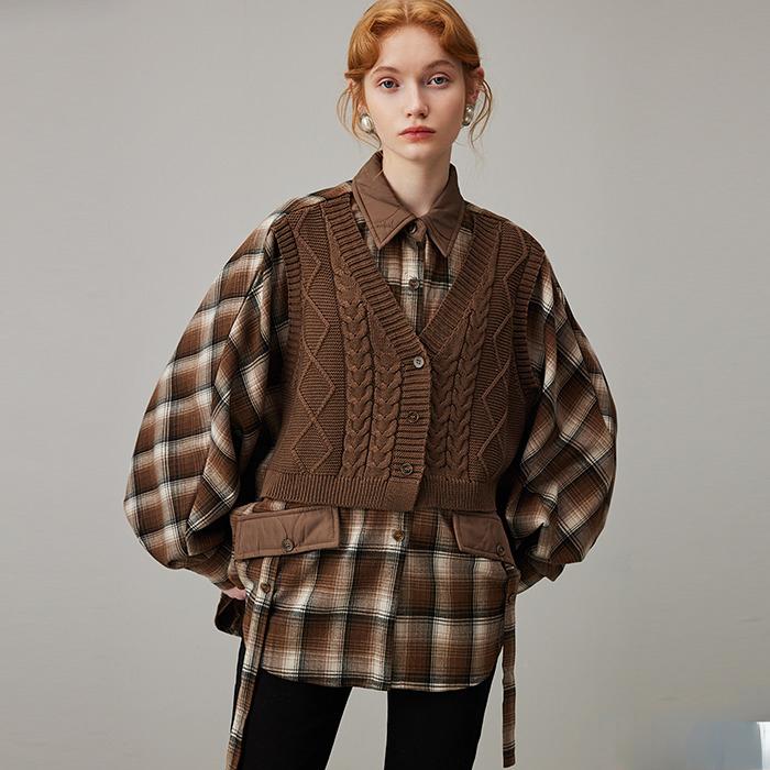 

DIMANAF 2023, зимние свитера больших размеров, женские лоскутные ватные летучие мыши, искусственная двухсекционная шапка, пуловер, водолазка, вязаный клетчатый свободный свитер