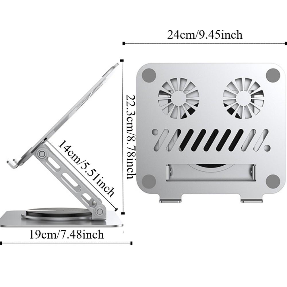 360 ° Rotatable Notebook Cooler Base Stand Foldable Tablet Radiator Bracket  Office/Home Use