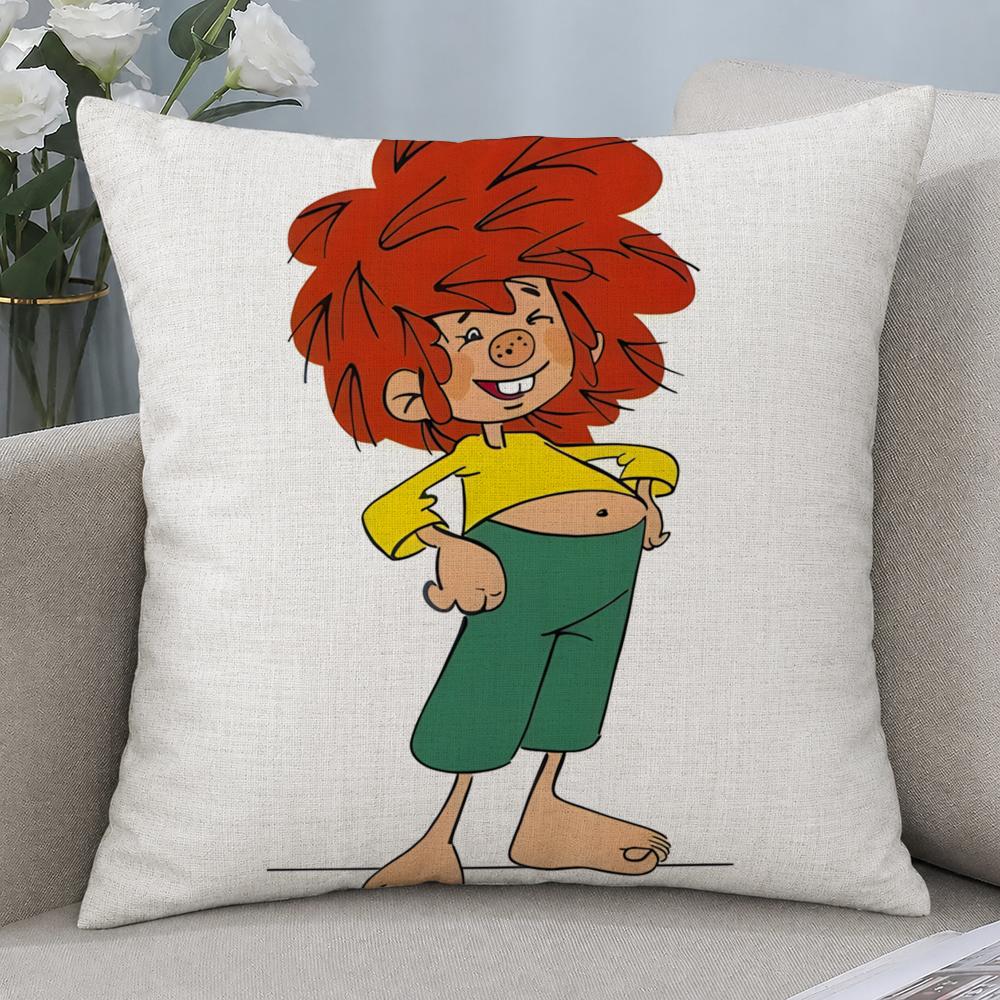 TV seriál Meister Eder und Sein Pumuckl Povlak na polštář Povlaky na polštáře Přírodní len Prodyšný Dekorace pohovky ložnice Povlak na polštář