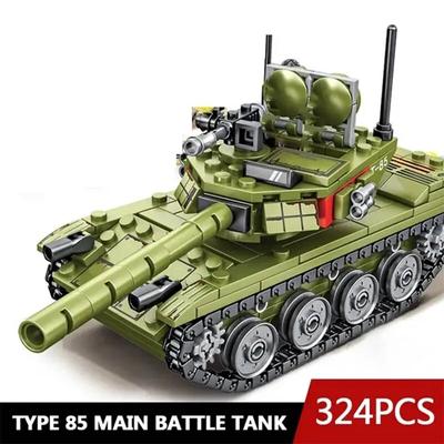 336pcs Military 85 Main Battle Tank Building Blocks WW2 Army Soldier Figures Bricks Educational Toys for Children Boy Gift