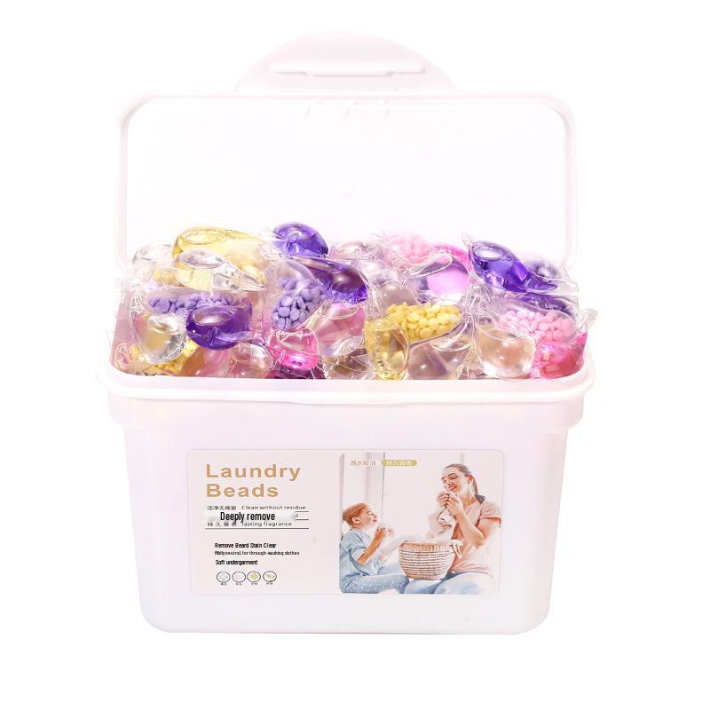 3-in-1 Laundry Capsules: Long-Lasting Fragrance, Highly Concentrated Detergent, Powerful Stain Removal, Three-Chamber Beads.
