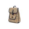New MLB Leather With Fabric Backpack Regular Women's Beige/Blue 7ABKMD53N-50BGS