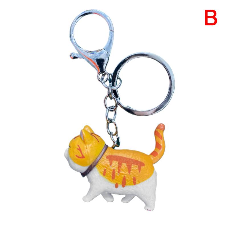 Lovely Cat Kitten Keychain Keyring Handbag Pendant Ornament Kids Toy Gift