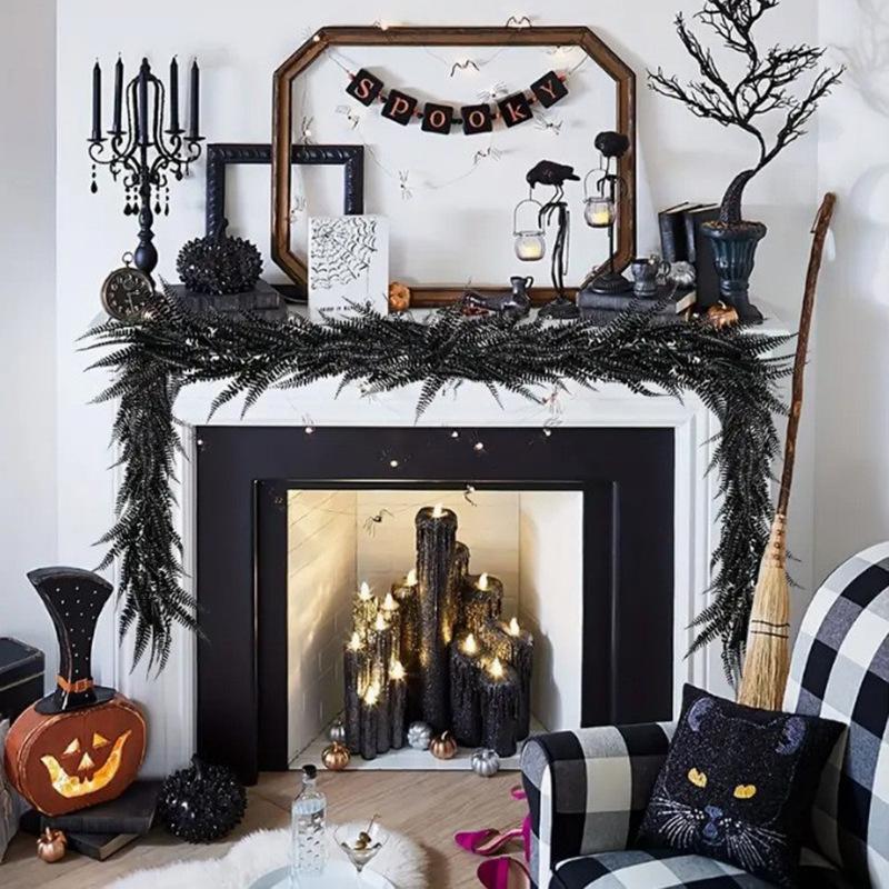 Artificial Persian Grass Fern Vine Simulation Green Plant Persian Vine Leaf Wall Hanging Vine Home Garden Decoration