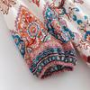 Spring 2026 European & American Style Women's Bohemian Tassel Dress with Print - Loose Fit
