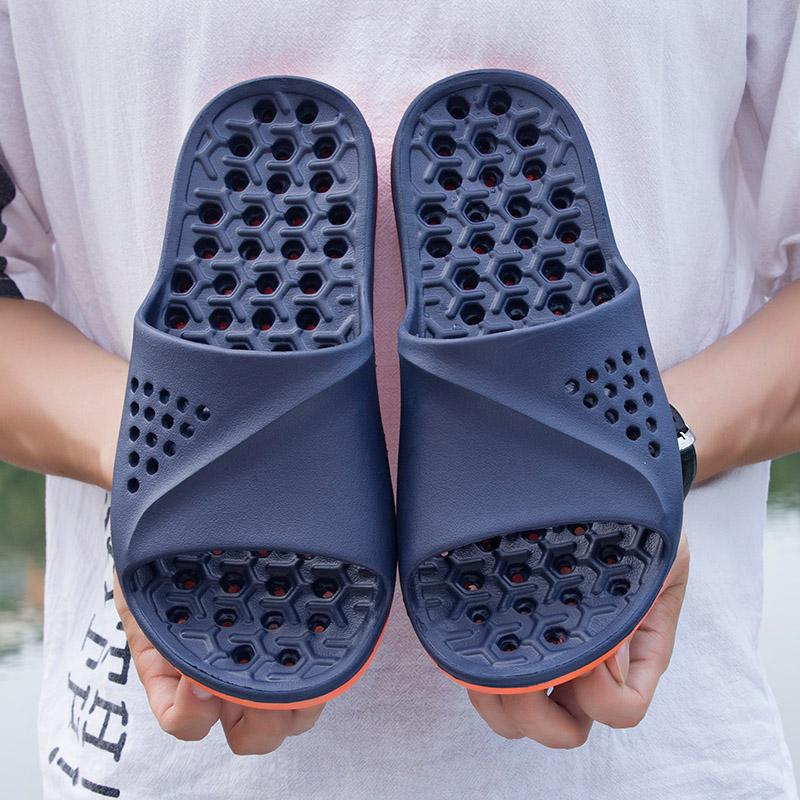 Bathroom Couple Leaking Slippers Men Slides Non-slip Summer Massage Flip Flops Indoor Slipper Man Sandals Beach Shoes Men