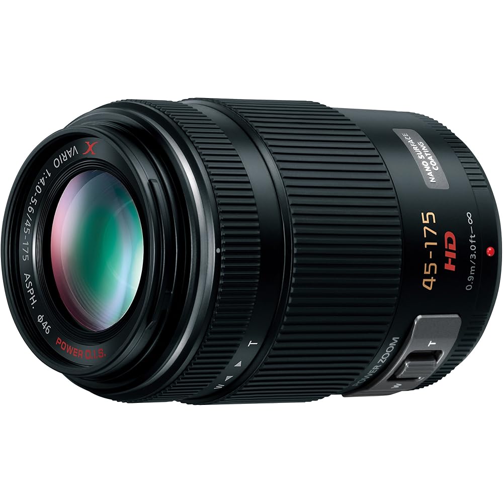 Panasonic Micro Four Thirds 45-175mm/F4.0-5.6 Power Zoom Telephoto Lens, Black, G X VARIO PZ ASPH. POWER O.I.S. H-PS45175-K