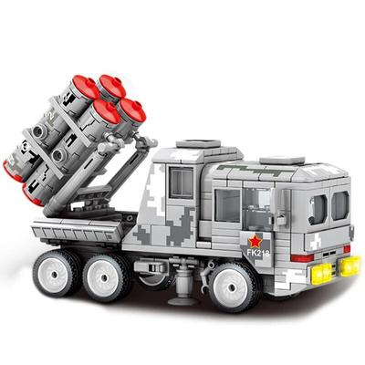 329Pcs Military Series HQ-22 Anti-aircraft Missile Vehicle Building Blocks WW2 Tank War Weapons Model Bricks Toys Gifts