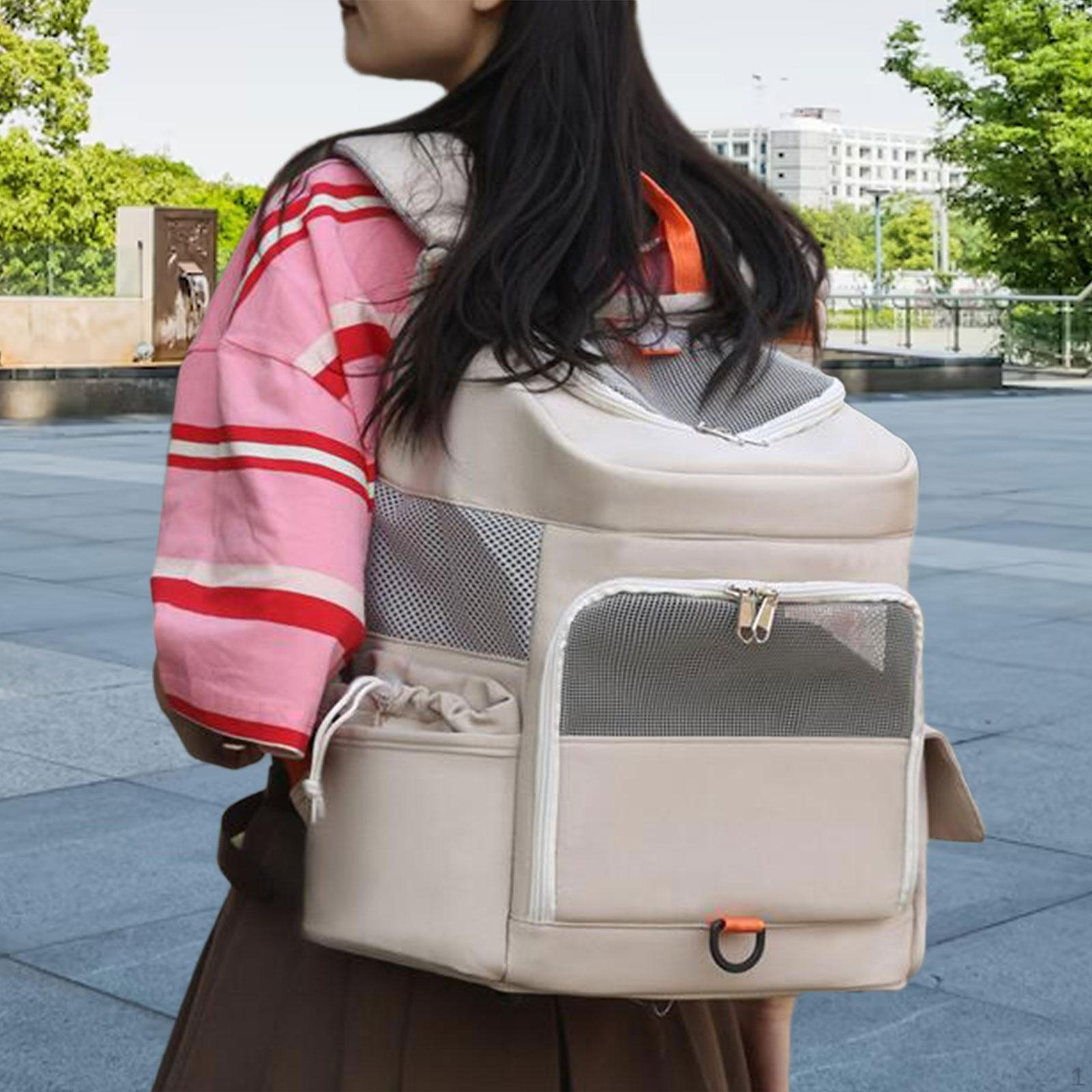 

Рюкзак для котів Сумка-переноска Дихаюча сітка Оксфордська тканина Вентильована подорож для подорожей