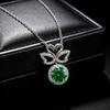 Simulation 4 Carat Red Sapphire Double Swan Necklace Light Luxury Temperament Red Corundum Pendant Collarbone Chain