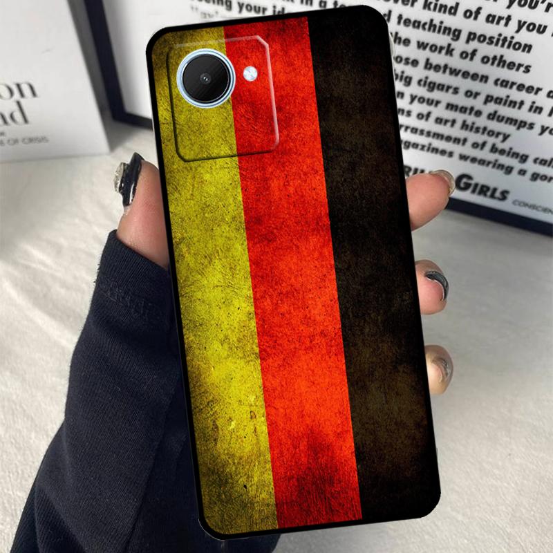 Germany Flag Banner For Realme C63 C71 C55 C67 C51 C75 C61 C65 C53 10 11 12 13 14 15 Pro Plus GT6 GT7 Pro Case