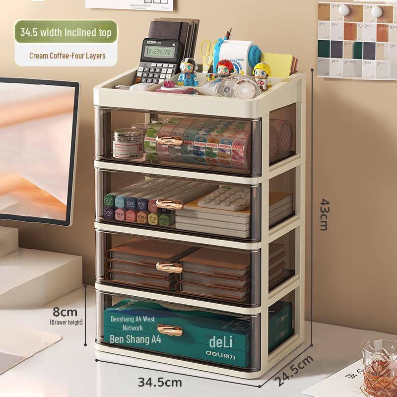 Plastic Drawer Desktop Organizer for Stationery and Cosmetics