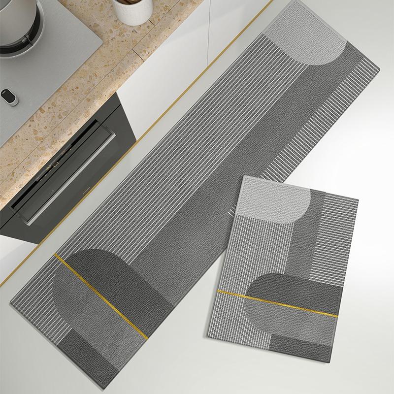Tapis pour Tapis de Sol de Cuisine Long Tapis de Pieds Tapis Gris Tapis de Couloir Tapis Décoration de Maison Vintage Tapis Anti-salissures