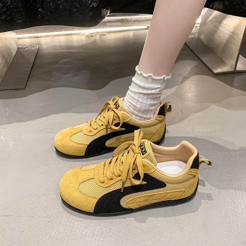 Retro mesh breathable red soft-soled Forrest Gump shoes 2025 thick-soled shit-stepping summer new sports and leisure women's shoes