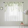 2 Pieces HD Digital Small Fresh Green Weeping Willow Print Curtains Home Decorating Style Decorating Living Room Bedroom Rodding