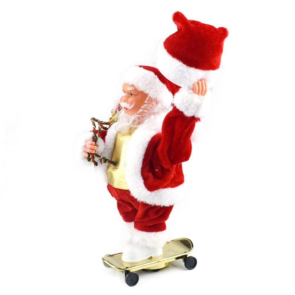 Slides Skateboard Electric Santa Toys Swing Hat Dancing Santa Claus Toys  Decoration