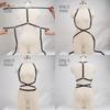 Plus Size Women'S Women'S Fashion Body Harness Corset Leather Lingerie Suspenders Gothic Fetish Clothing Accessory