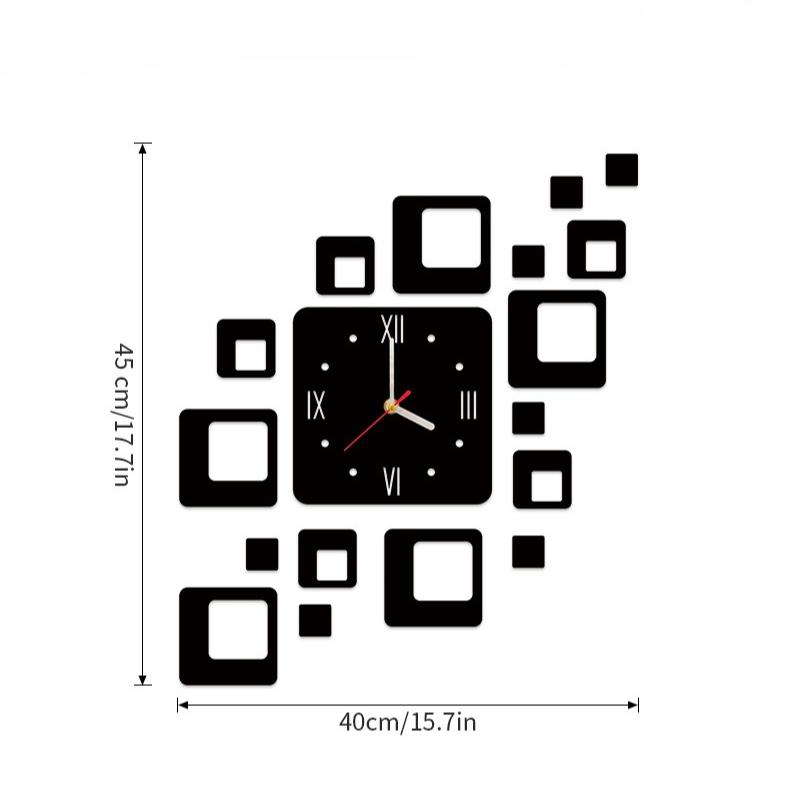 3D Acrylic Quartz Wall Clock Quiet Silent Simple Clock for Home Office