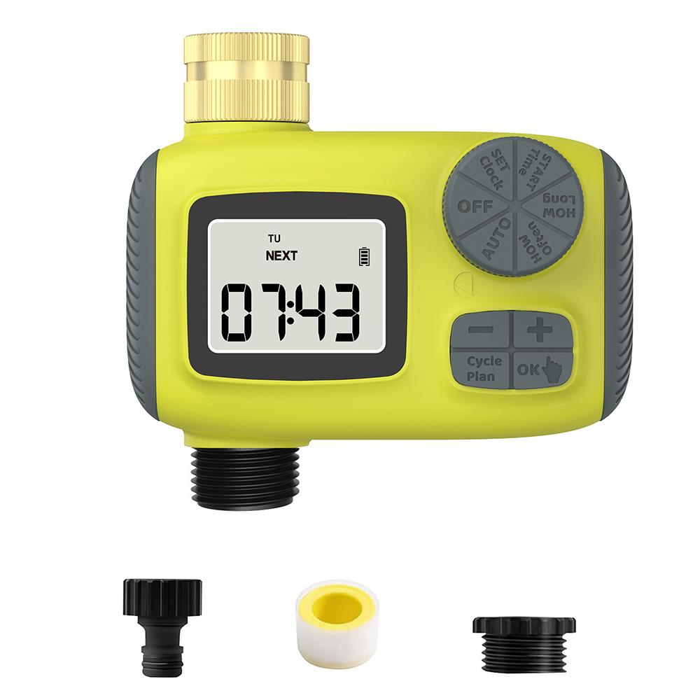 1/2/3/4 Outlets Digital Water Timer LCD Display Flower Garden Watering Device Waterproof Irrigation Controller Timed Water Valve