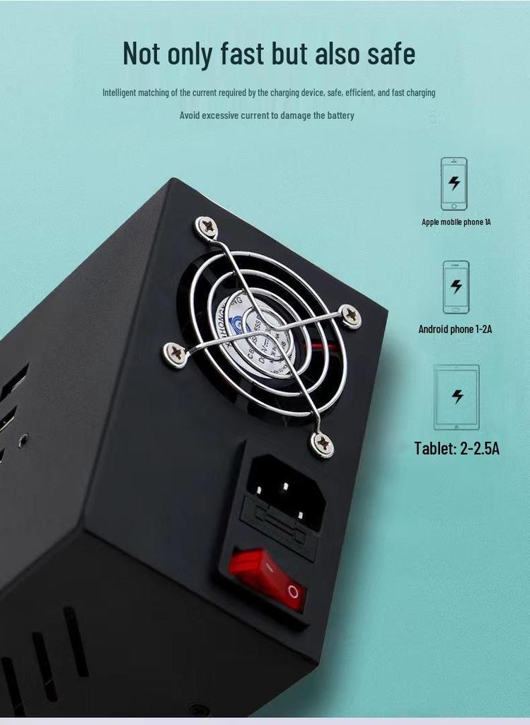 5V 2A Multi-Port USB Charger (20 To 100 Ports) for Mobile Phones