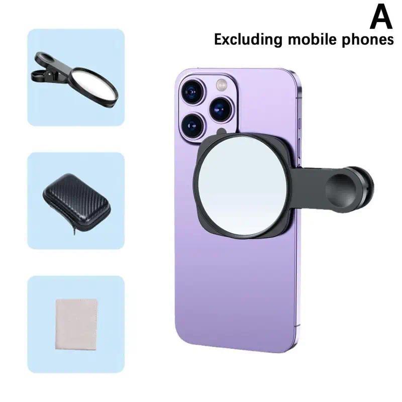 

HdoorLink камера сотового телефона, зеркальный зажим для отражения, универсальный зажим для отражения телефона, задняя HD-объектива, зеркала-отражатели для селфи с сумкой для хранения чёрный