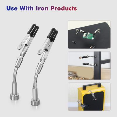 2/4Pcs Adjustable  with Magnetic Base Third Hand Solder Soldering Wire Station Stand Repair Tool with Clips
