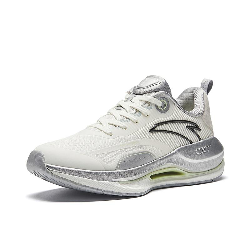 Anta Running Collection Slip Resistant Abrasion Resistant Low top Casual Running Shoes Women's White Silver Gray 922435537-3