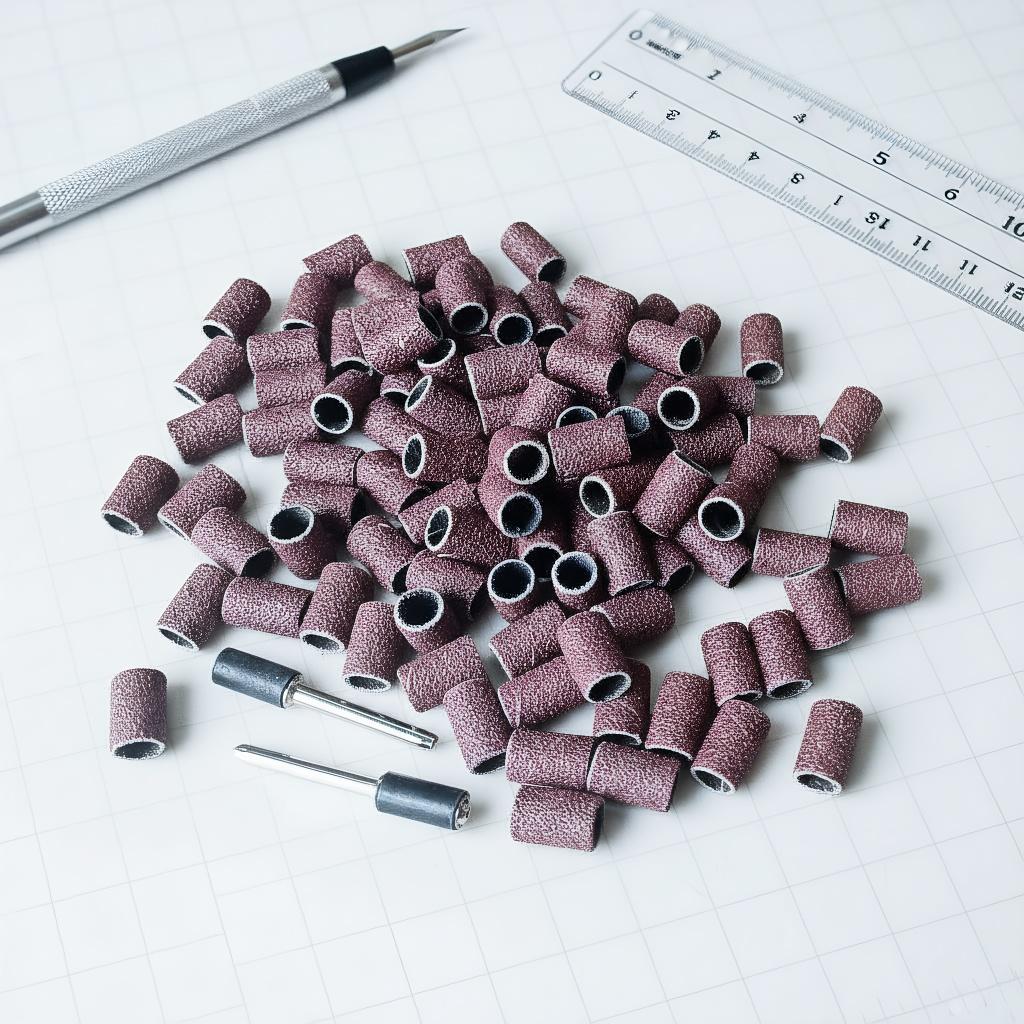102pc Sanding Drum Kit: 100 Sanding Bands with 6.35mm Mandrels for Dremel Rotary Tools