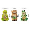 Solar Turtle Frog Owl Statue Garden Light Figurine Outdoor Lawn Decor Statue Waterproof Cute Animal Ornaments Patio Balcony Yard