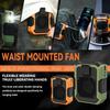 Waist Fan, Clip- Fan, Belt Fan Portable Fan With 4000mAh Battery Mobile Power Supply Strong Wind 3 Speed Settings Rechargeable Wearable Personal Fan W