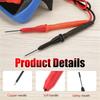 4Pcs 2mm Extended Needle Test Probes 600V/10A Non-Destructive Insulation Wire Piercing Needle Stainless Steel Extra Thin Electri