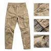 Men Pants Solid Color Multi Pockets Great Stitching Fabulous Casual Cargo for Dating