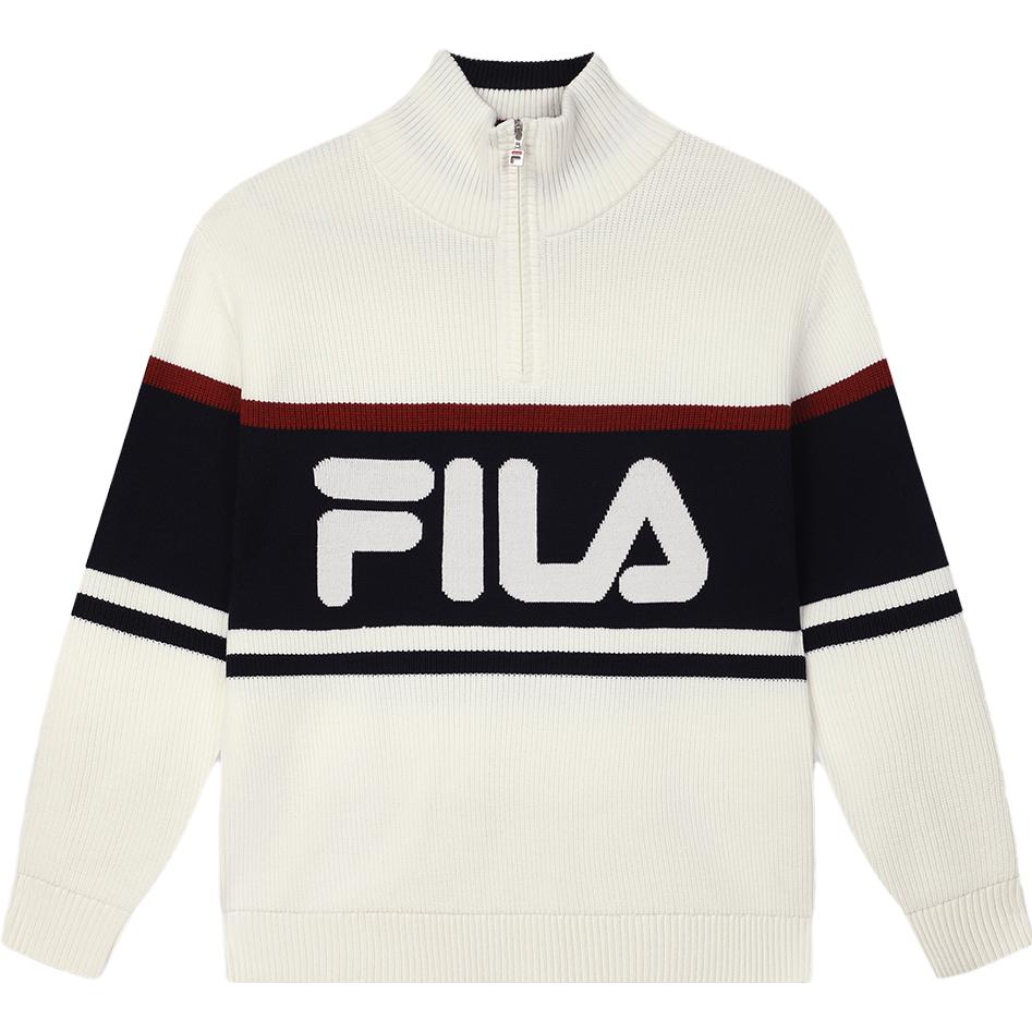 New FILA Sweater Unisex Cloud White F11U349402F-WT