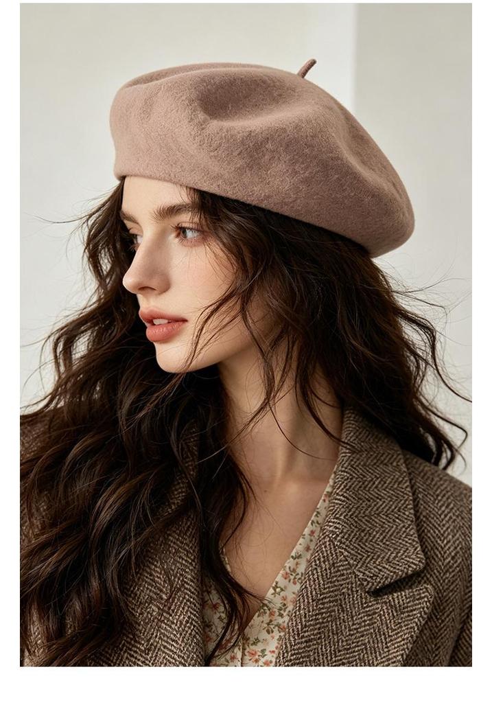 Autumn & Winter Wool Beret: Thick, Fashionable, Versatile & Warm