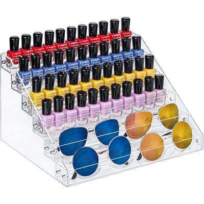 1 Set Nail Polish Organizer 72 Bottles of  Multilayer Acrylic Display Rack Storage Rack, Clear Essential Oil Stand Holder, Sunglasses