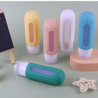 Press Shower Gel Shampoo Travel Bottling Portable Cosmetics Travel Storage Silicone Bottling.