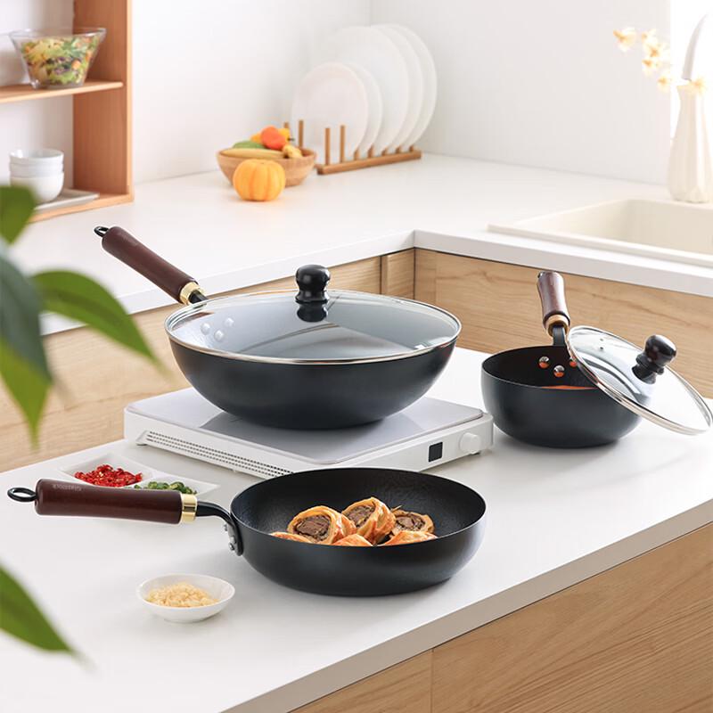 GLASSLOCK Zero-Coating Cookware 3-Piece Set