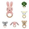 Baby Toy Collection Of Knitted Animal Rattles With Soft Plush Fabric For Infant Sensory Stimulation