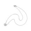 Hello Kitty Dancing Stone Necklace 40cm Sanrio Characters Silver 925 Surgical Stainless Steel Cubic Zirconia Heart Apple Swinging Anniversary Birthday