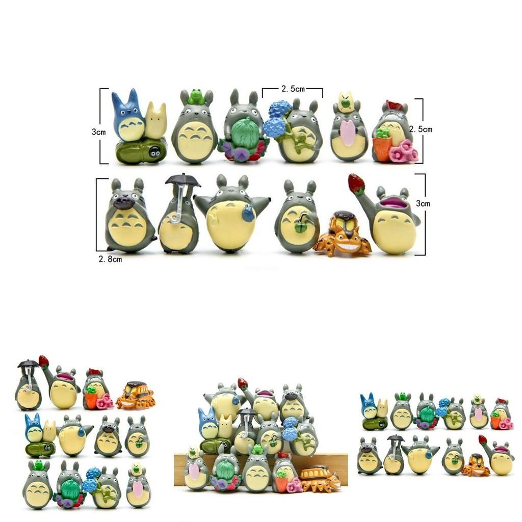 Fun And Vibrant My Neighbor Totoro Garden Decoration Set 12pcs Of Resin Action Figures For Kids And Collectors