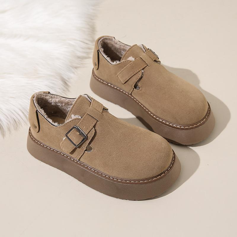 

Женские бархатные туфли на толстой подошве зимние коричневые теплые с одной педалью зимние ботинки хлопковая обувь 41 хаки