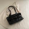 Chic Faux Leather Tote Bag for Women Large Capacity Commuter Shoulder Handbag