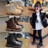 Fashion Solid Color Martin Boots In the Autumn of 2025 To Help Girls Casual Shoes Boys British Style Leather Boots Tide