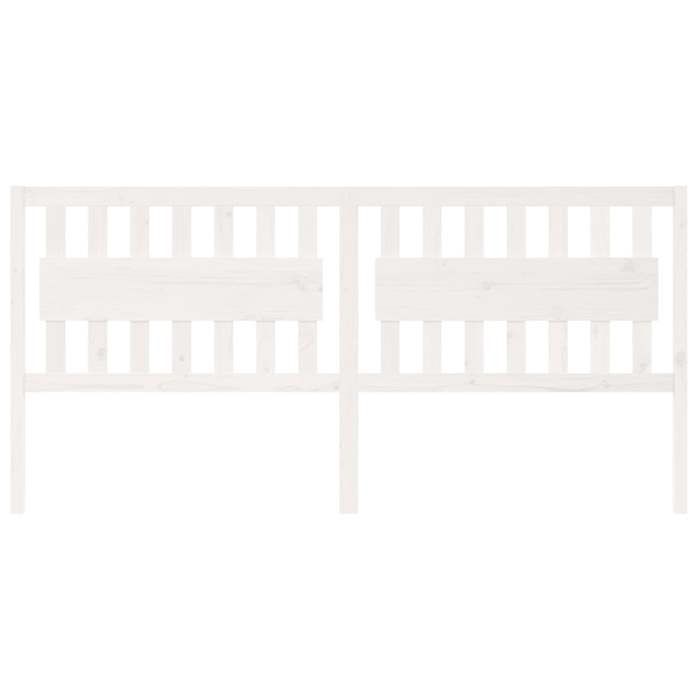 VidaXL Tête de lit Blanc 205,5x4x100 cm Bois massif de pin 818591